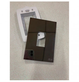 Placa p/ 1 Interruptor Vertical 4x2 - Recta Espelhada Fume